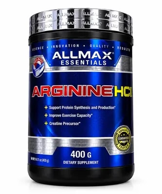 ALLMAX Essentials Arginine HCl, 400 g β Unflavoured